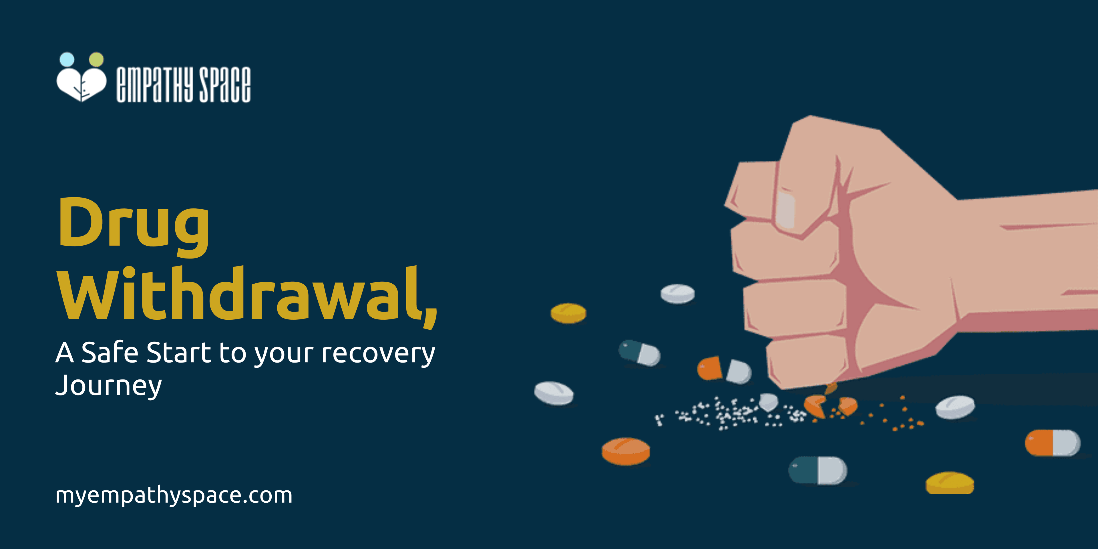 Hand crushing drugs for drugs withdrawal