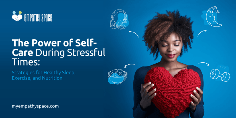 a design with a person practicing self care